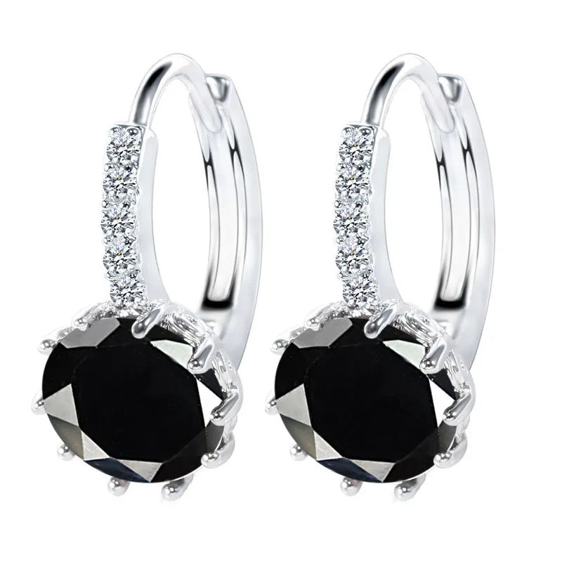 Silver 925 hoop earrings for women, authentic sterling silver jewelry, shiny round hoops with smooth finish.