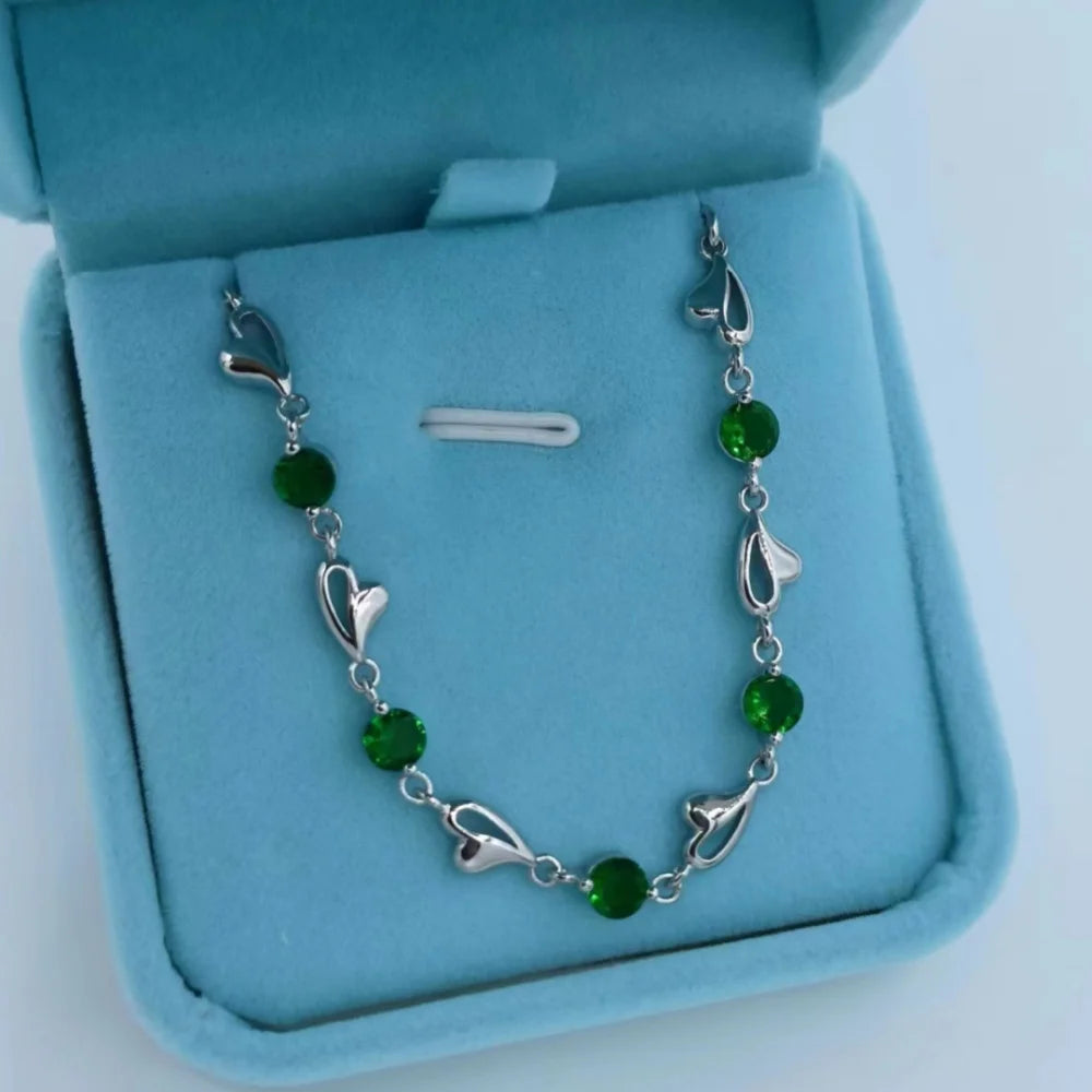 Luxury S925 sterling silver love bracelet with crystal accents, featuring elegant design and high-quality craftsmanship.