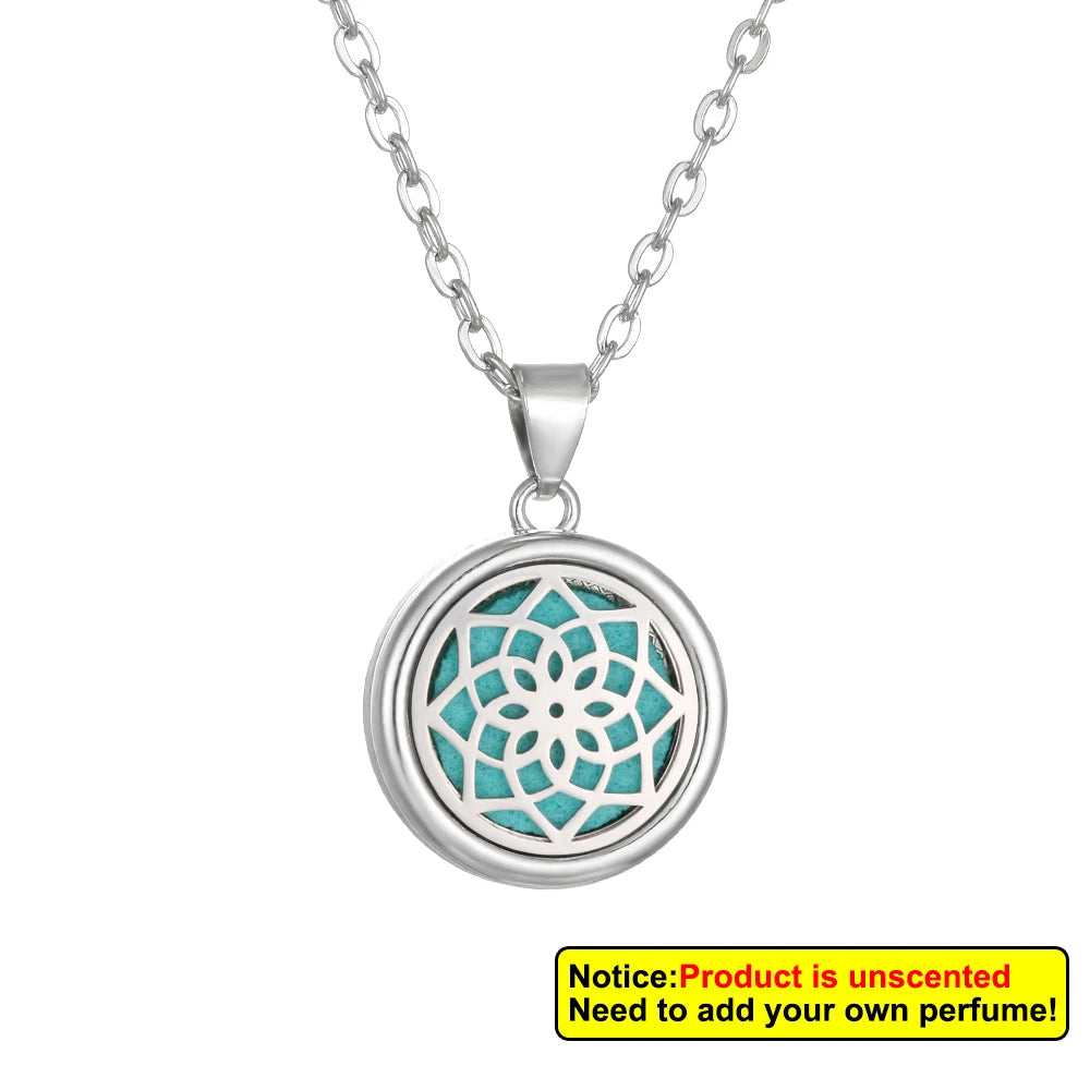 Aromatherapy diffuser collar featuring a floral tree of life design by Corporación Turística, perfect for wearing and diffusing scents.