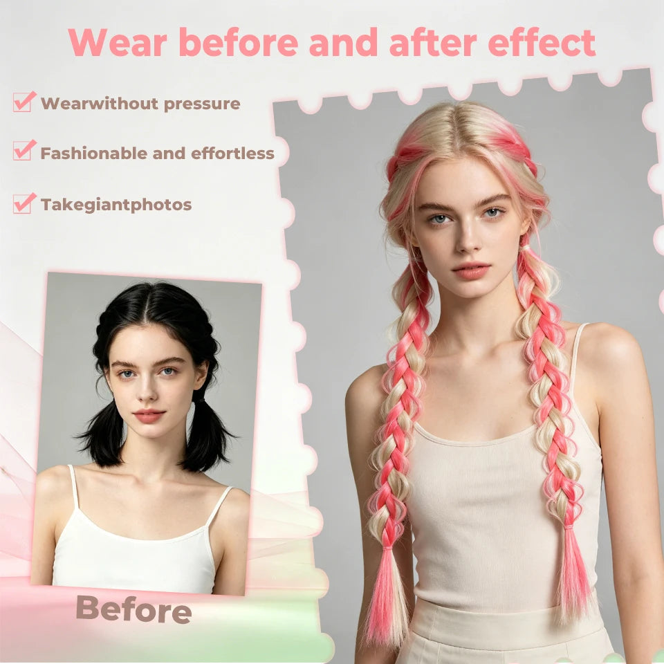 16-inch braided headband with spine design by Corporación Turística, featuring a woven, stylish pattern in natural tones.