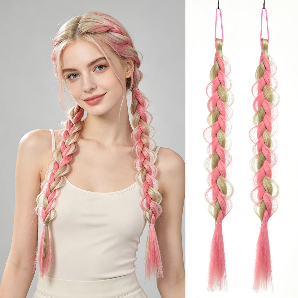 16-inch braided headband with spine design from Corporación Turística, featuring a stylish woven pattern for a unique accessory.