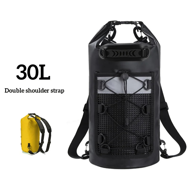 PVC swimming package with dry backpack for women, featuring a secure waterproof bag from Corporación Turística