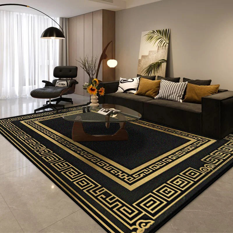 Modern luxury flannel rug by Corporación Turística, light decor style, rectangular with soft textured surface in 3.9x5.2 ft size.