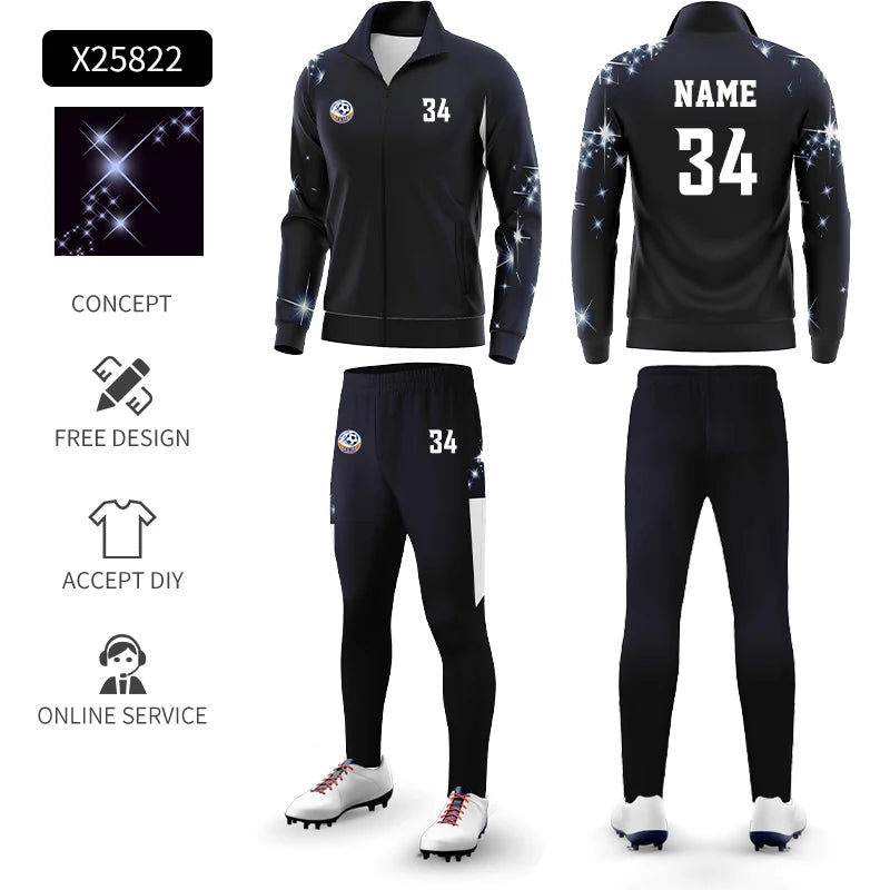 CRKE men's breathable sports set, high-quality athletic outfit with jacket and pants, suitable for active wear.