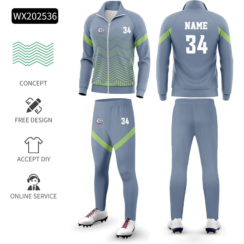 CRKE men's breathable sports tracksuit set, high-quality athletic clothing with a sleek design and comfortable fit.