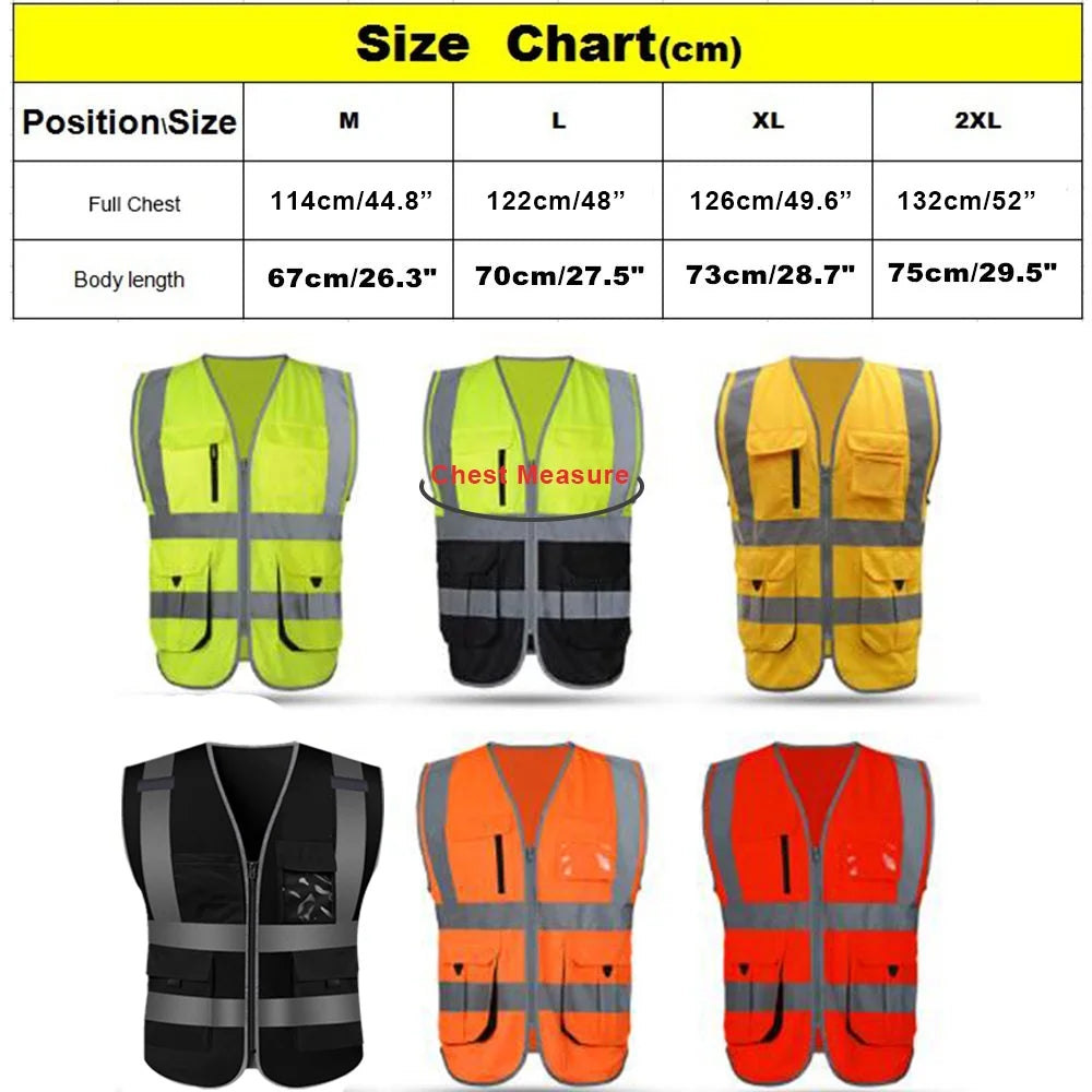 Personalized ANSI Class 2 safety vest by DOBYYUNZHEN in neon yellow and black with logo, high-visibility workwear.