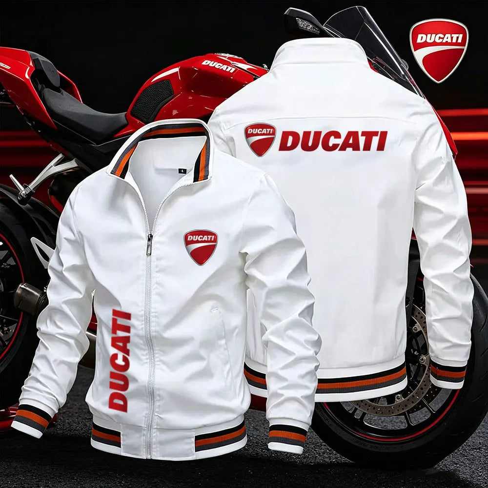 Ducati hombre 2026 ultraligera chaqueta de verano deportiva para motocicleta con protección solar y diseño aerodinámico.