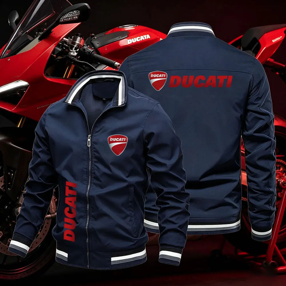 Ducati hombre 2026 verano ultraligera chaqueta de motocicleta deportiva con protección solar, ligera y de color oscuro.