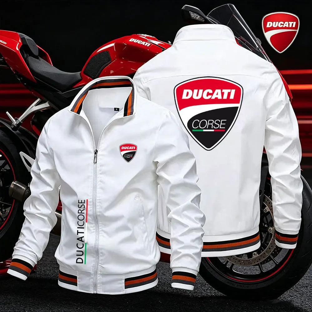 Ducati men's 2026 summer ultralight sports motorcycle jacket with solar protection, lightweight and stylish for riding enthusiasts.