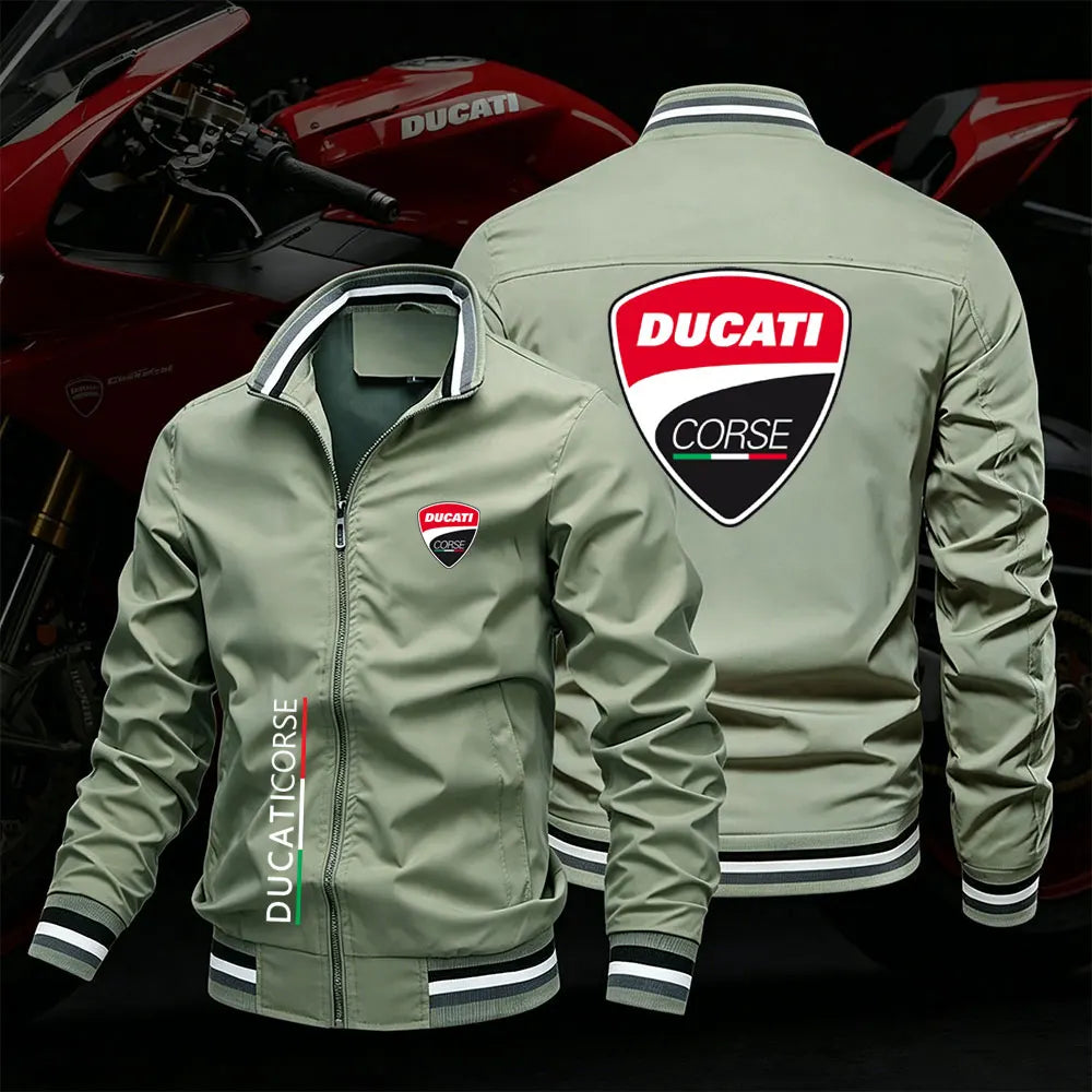 Ducati men's 2026 summer ultralight sporty motorcycle jacket with sun protection, lightweight riding gear, and protective features.