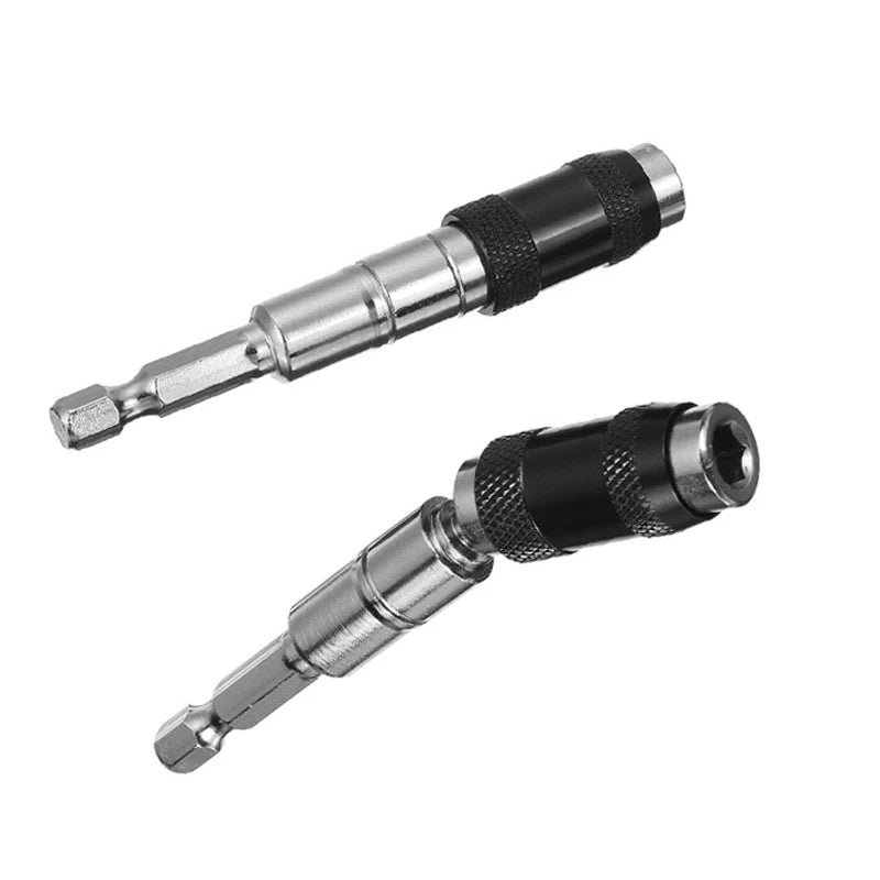 Fbiannely magnetic 1/4" hexagon screwdriver bits with quick extension in red and black, designed for manual tools.