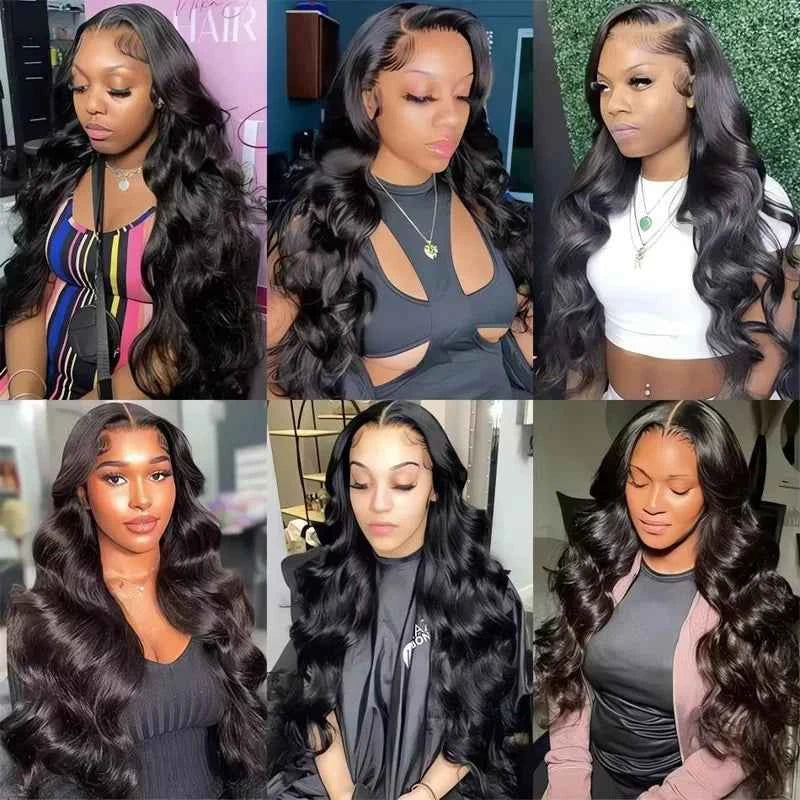 Fiumer Peruvian human hair wig with 13x6 lace frontal, 40-inch wavy HD, no glue needed, natural look, premium quality.