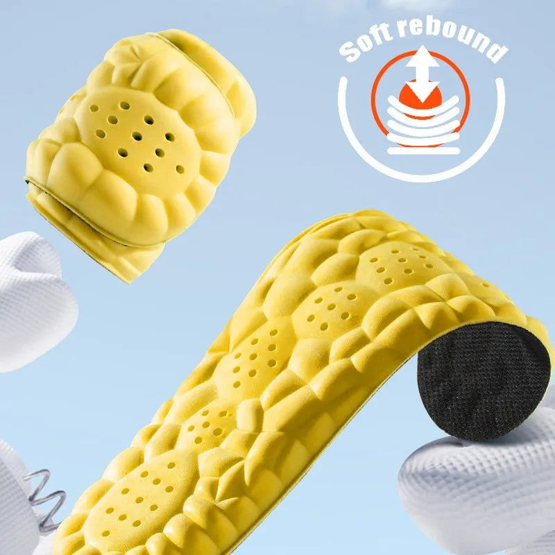 Pair of black KANCOOL memory foam orthopedic insoles for breathable, comfortable foot support, size 35-36, set of 4 pieces.