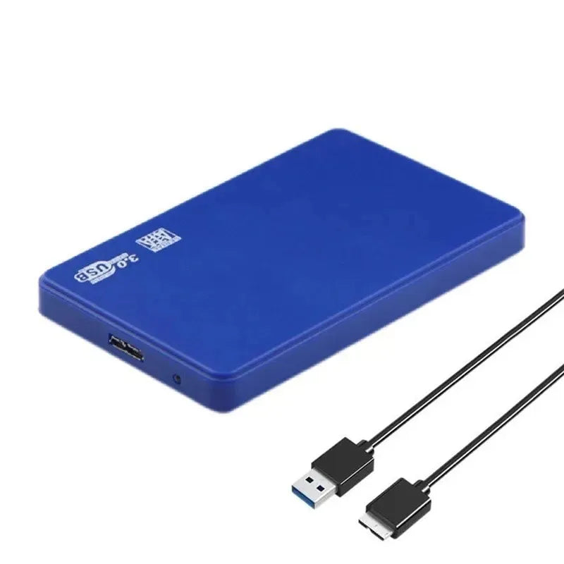 Kebidu 2.5" SATA SSD USB 3.0 external hard drive enclosure in red, high-speed 5Gbps, suitable for SSD storage and data transfer.