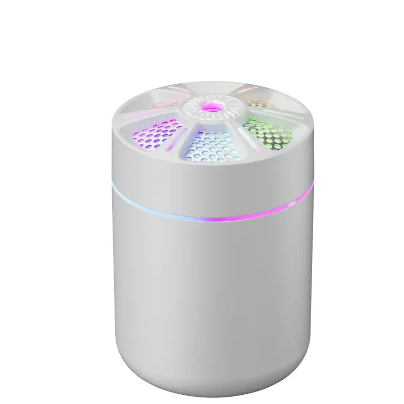 Kebidumei 180ml humidifier for home, black aroma diffuser with LED lights, portable humidificador for air moistening and aromatherapy.