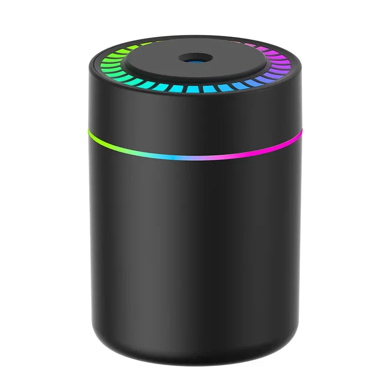 Black Kebidumei 180ml humidifier with LED lights, aromatherapy diffuser, ideal for home humidification and air quality.