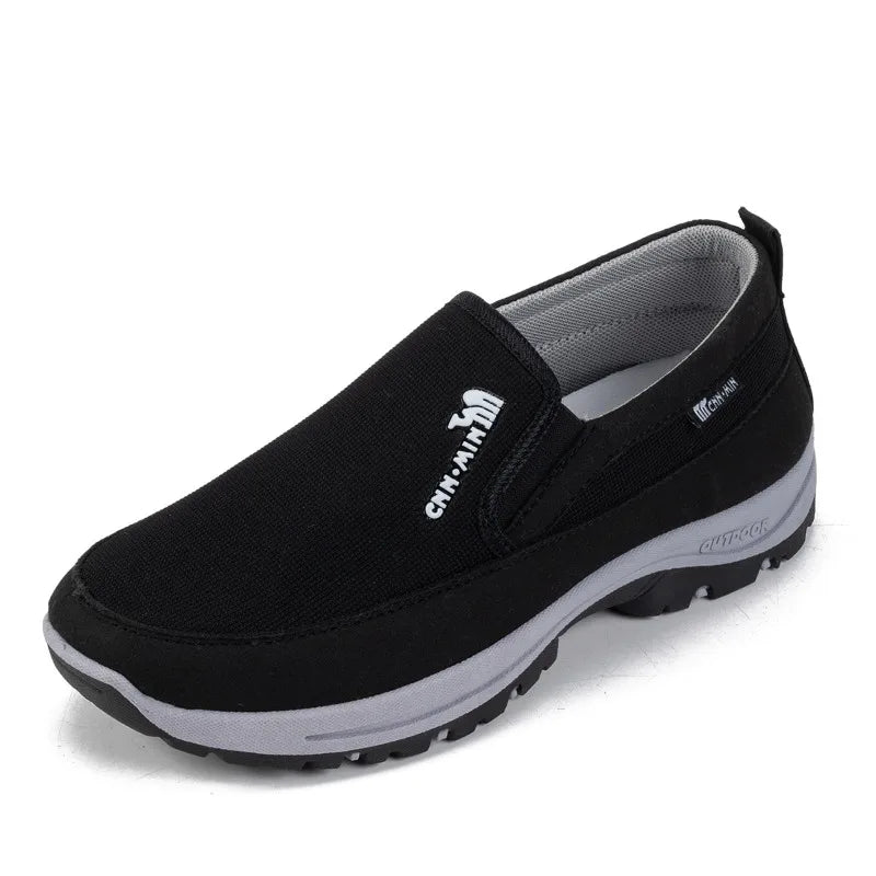 Gray LEDP men's casual moccasins with lightweight, slip-resistant soles, ideal for comfortable everyday wear.