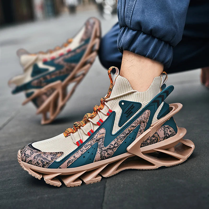 Lexsan breathable and lightweight casual athletic sneakers, comfortable sport shoes for everyday wear, black and white design.
