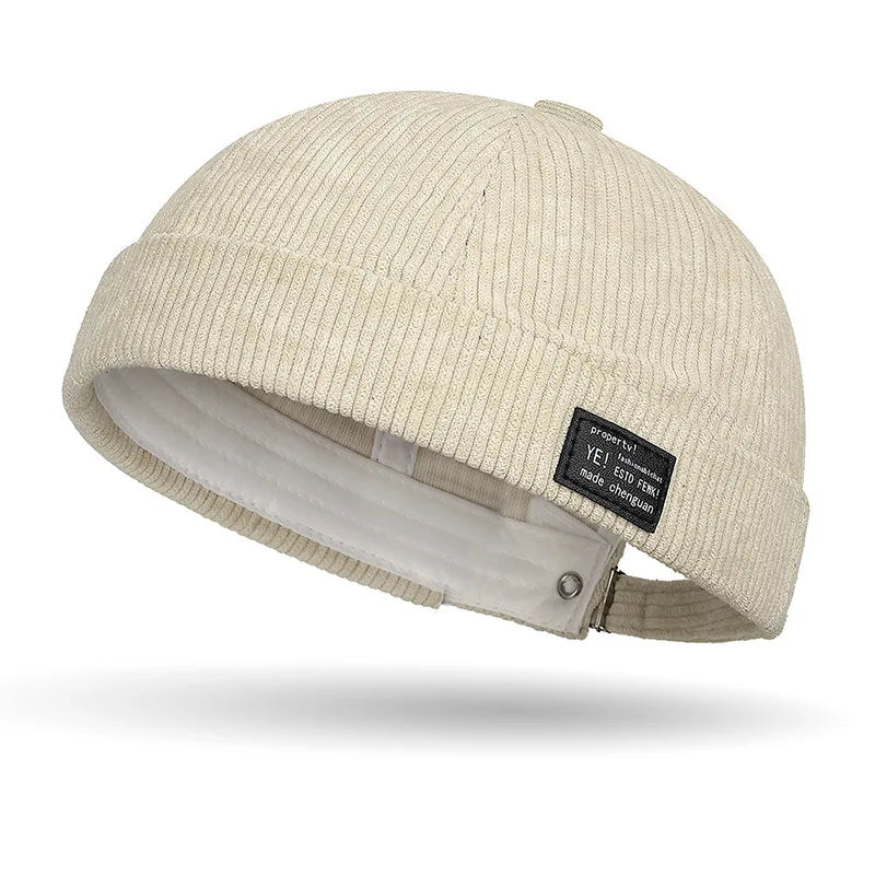 Unisex Yuppie panama hat for fall and winter with colorful stripes, warm and cozy, made of soft fabric.