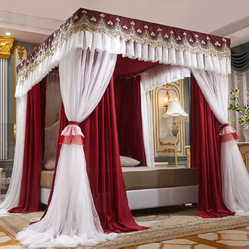 Turquoise European luxury princess mosquito net curtain for beds, 180cm, decorative antimosquito mosquito net for home use.