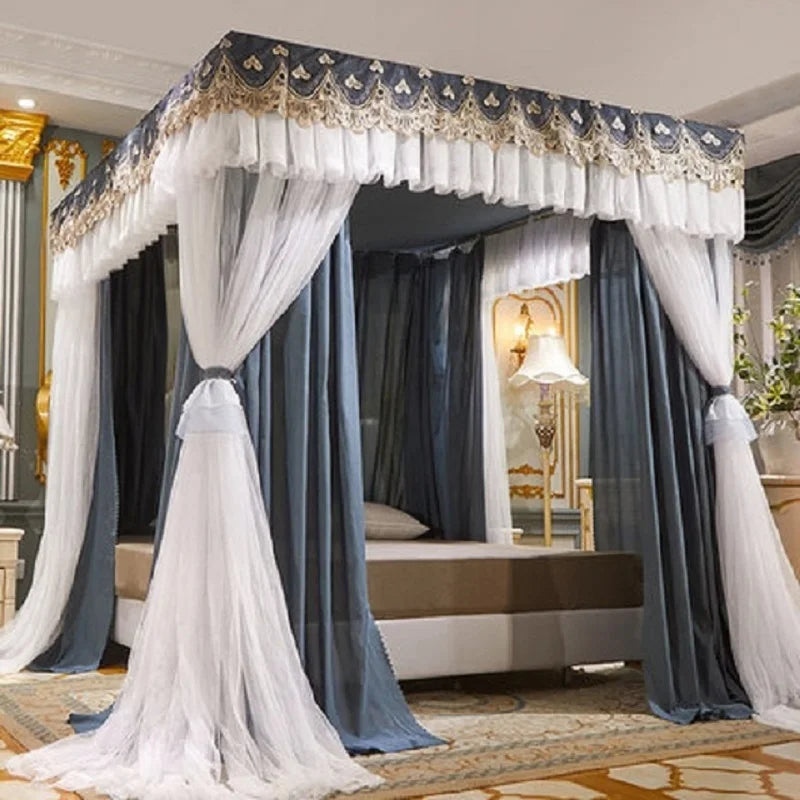 Turquoise European-style princess mosquito net curtain for 180cm beds, elegant antimosquito home decor by Palaciego.