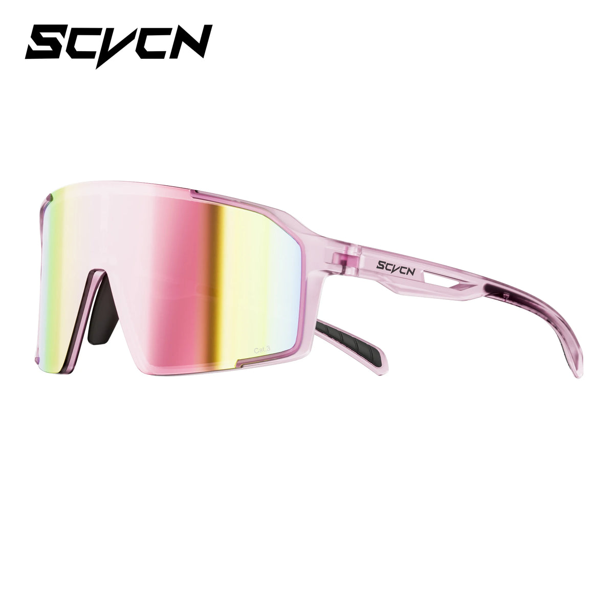 SCVCN photochromic sports sunglasses for men and women, UV400 protection, designed for cycling and outdoor activities.