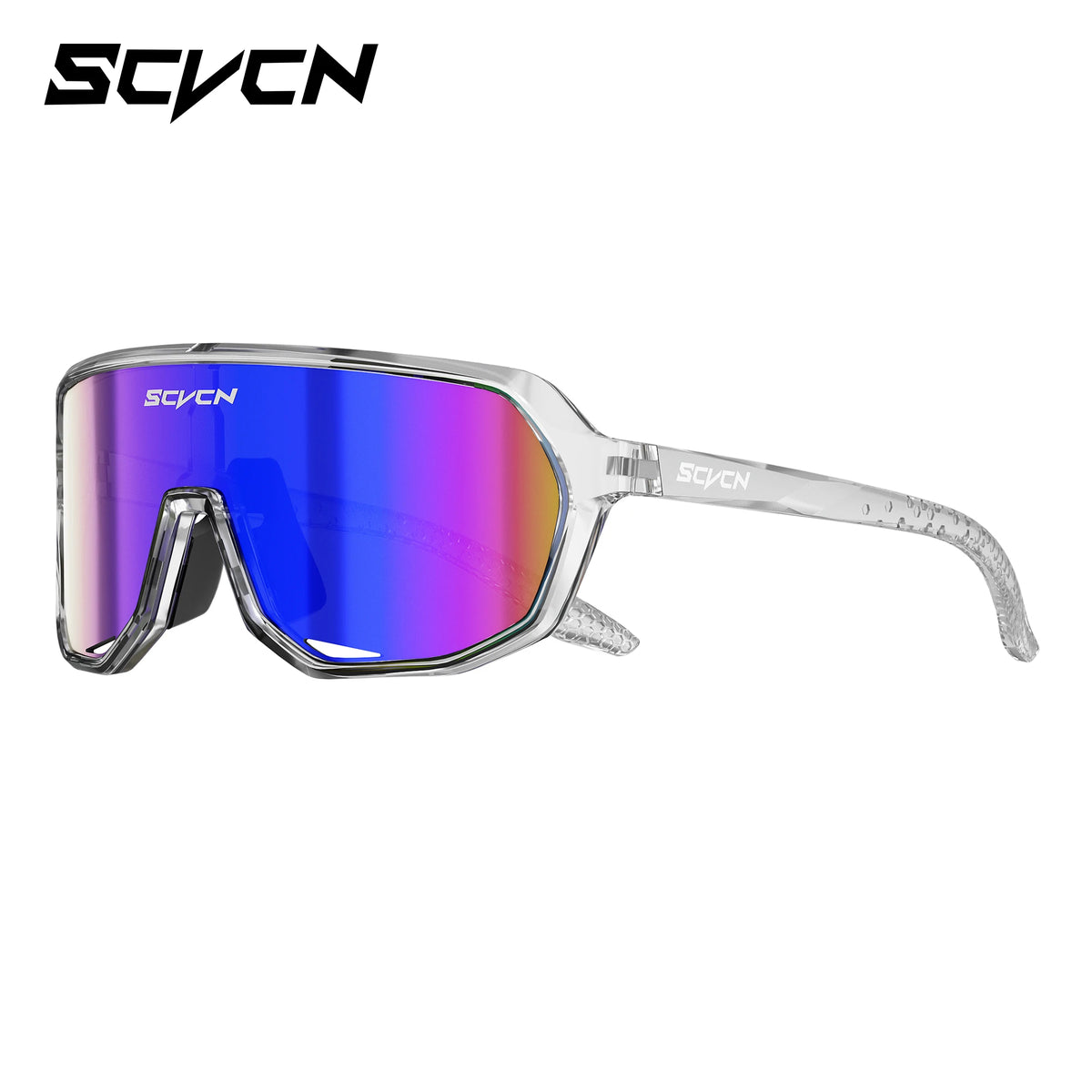 SCVCN polarized UV400 sports sunglasses for cycling and sports, featuring sleek design and UV protection.