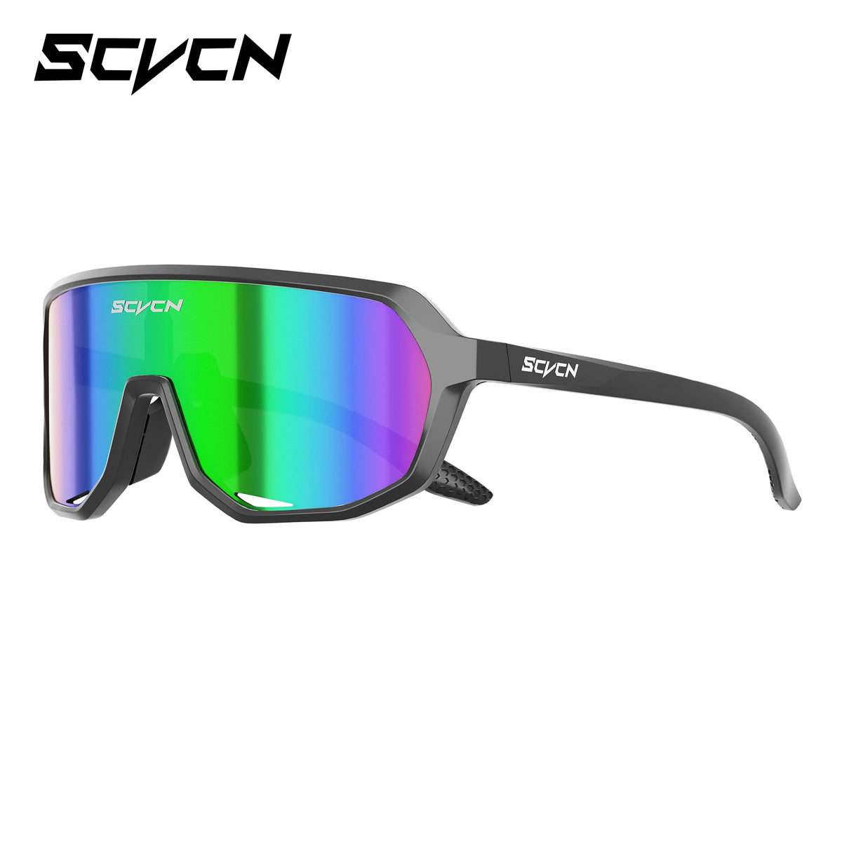 SCVCN polarized UV400 sports sunglasses for cycling and outdoor activities, featuring sleek design and durable frame.
