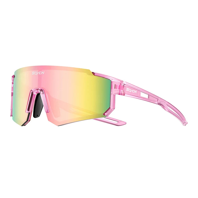 SCVCN photochromic cycling sunglasses with UV400 protection for men and women, designed for sports and outdoor cycling.