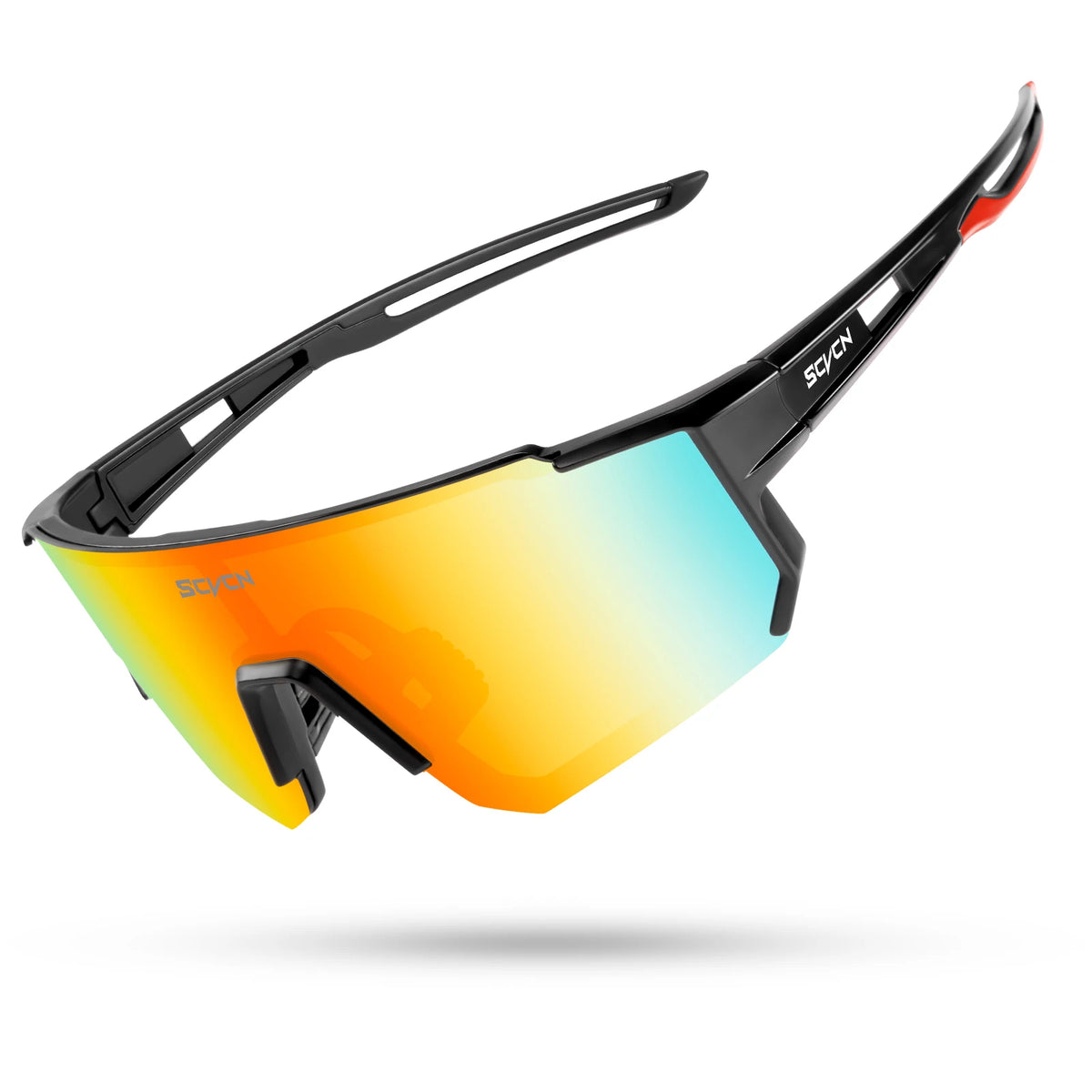 SCVCN sports cycling sunglasses with UV400 protection, suitable for mountain biking, for men and women, in a sporty design.
