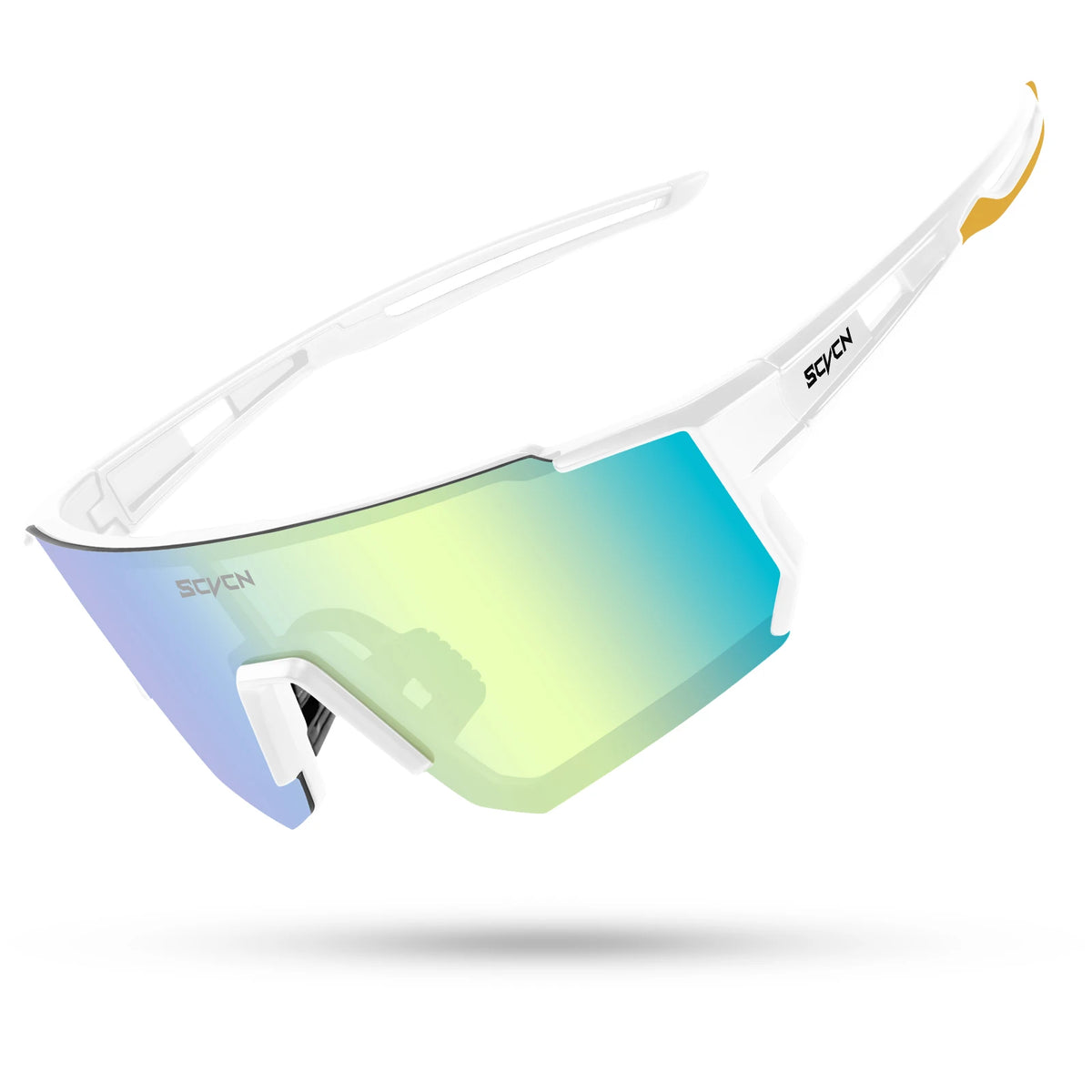 SCVCN cycling sunglasses with UV400 protection, sporty mountain biking goggles for men and women, lightweight and aerodynamic design.
