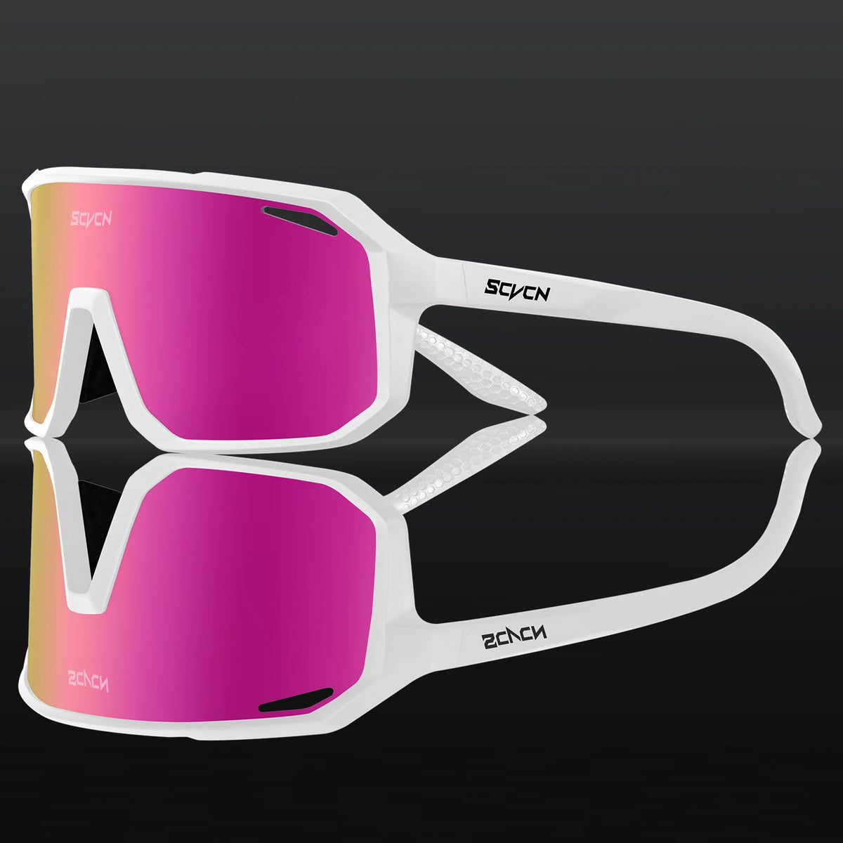 SCVCN unisex photochromic cycling sunglasses with UV400 protection, designed for outdoor sports and cycling activities.