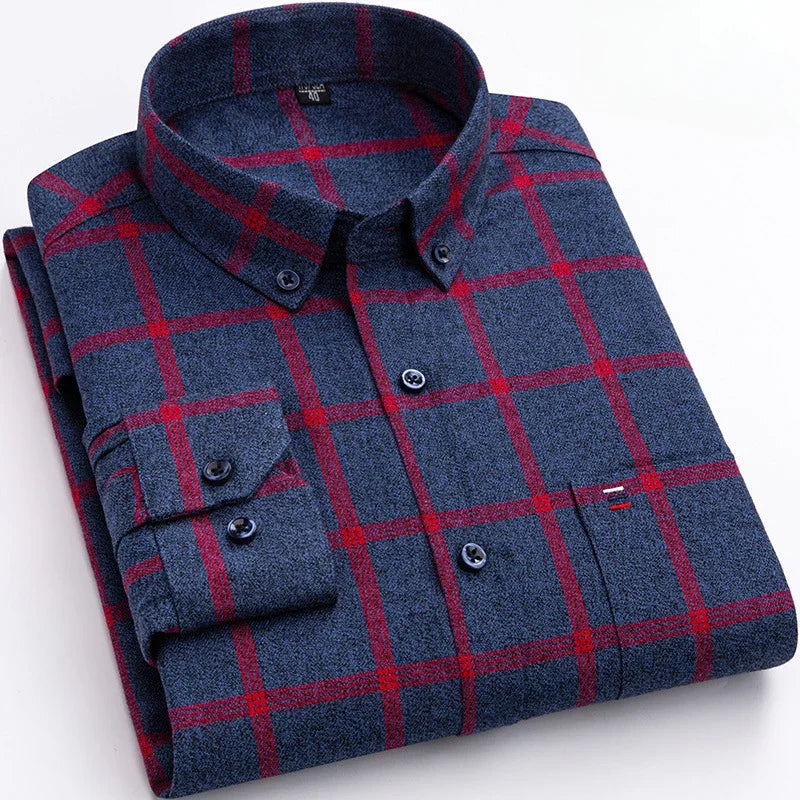 ShirtPlus men's long sleeve casual shirt in 7XL size, made of cotton, fitted style, suitable for big and tall men.