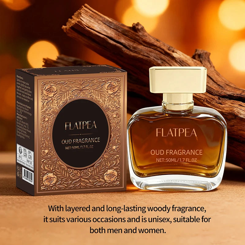 Arab Sándalo perfume by WARMKISS featuring agar wood and musk, displayed in a 50ml elegant Eau de Parfum bottle.
