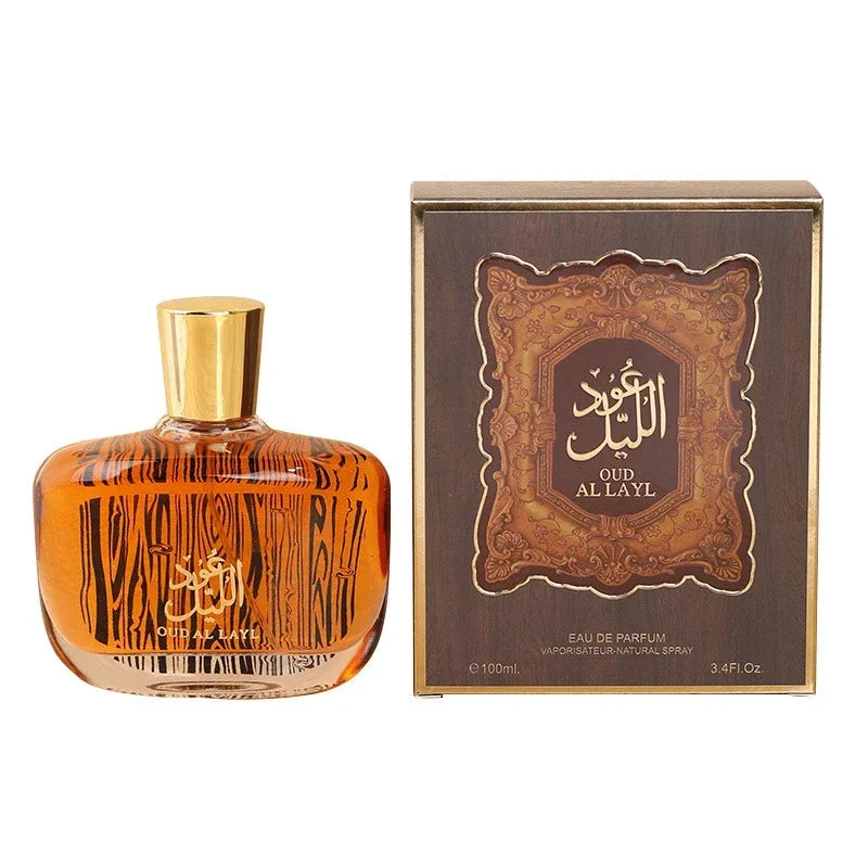WarmKiss Arab Sandalwood perfume bottle featuring elegant agarwood and musk, 50ml, in a sleek, sophisticated design.
