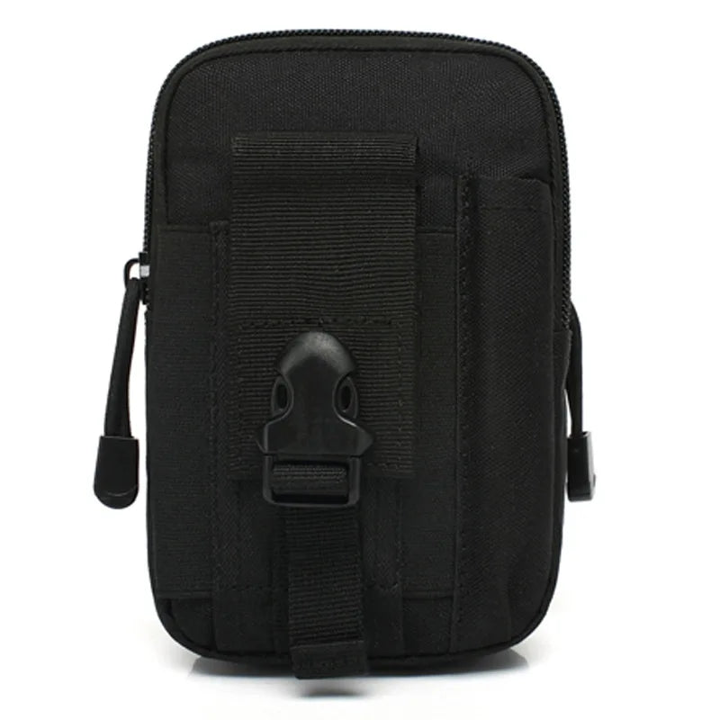 ZHZH tactical nylon men's waterproof multi-function waist bag with adjustable strap and multiple compartments.