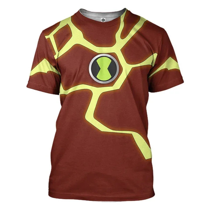Camiseta Ben 10 Omnitrix 3D Anime 2025: Estilo Harajuku Y2k
