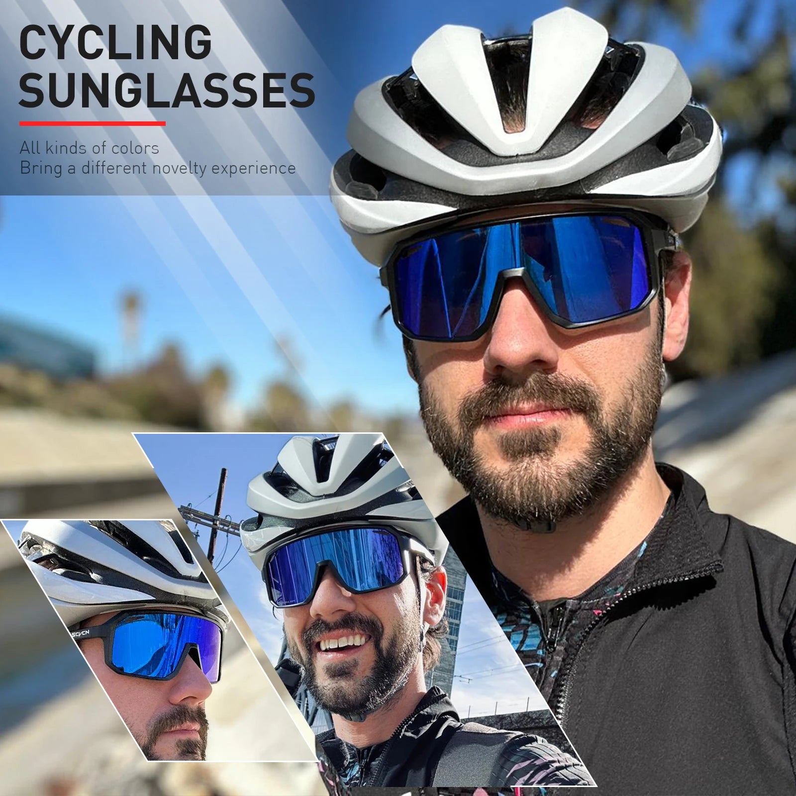 SCVCN nuevas gafas de sol para ciclismo al aire libre, gafas para conducir en carretera para hombres, gafas deportivas para escalar montañas, mujeres, ciclismo, gafas UV400
