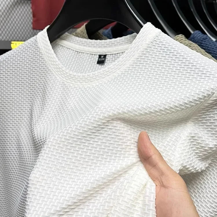 Camiseta Bambú Ice Silk Hombre: Transpirable, Elástica, Verano