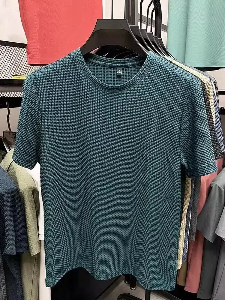 Camiseta Bambú Ice Silk Hombre: Transpirable, Elástica, Verano