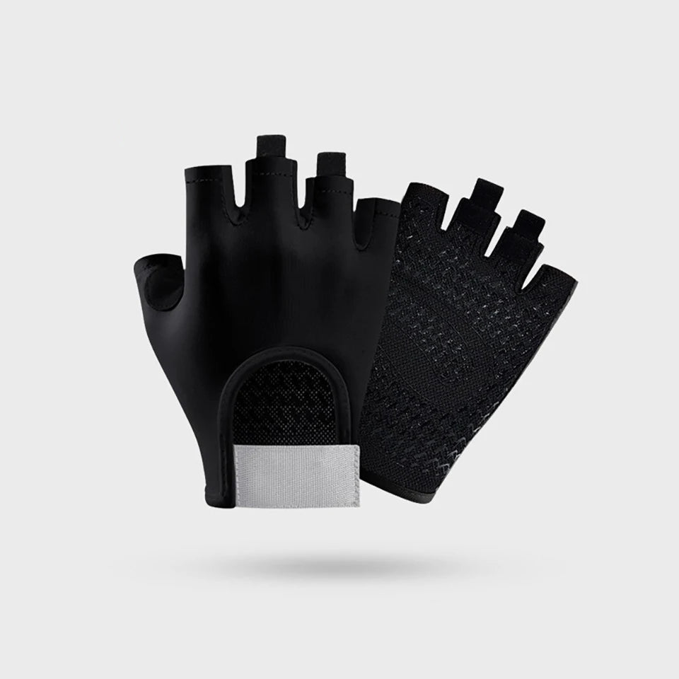 GTUBIKE 1 par de guantes deportivos transpirables ajustables de medio dedo para hombre y mujer, para levantamiento de pesas, ciclismo, entrenamiento físico