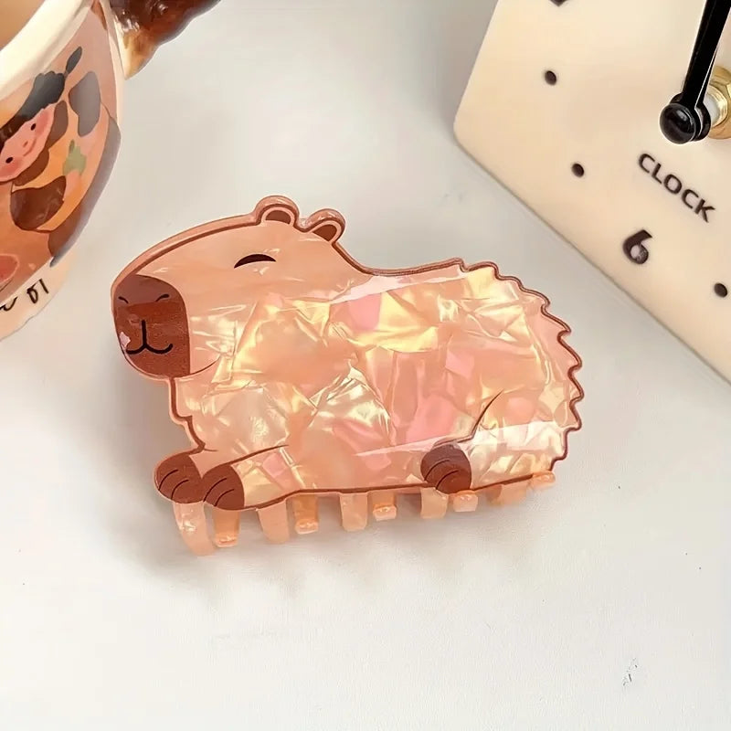 Pinza Capibara Bohemia | Estampado Animal | Para Mujer