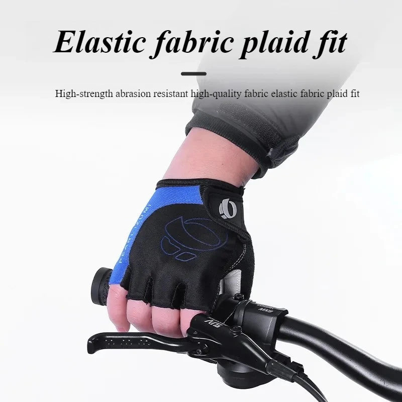 Guantes de ciclismo medio dedo: almohadilla de silicona antideslizante para la palma, transpirables, absorbentes de golpes para ciclismo de montaña y gimnasio, guantes de verano para bicicleta