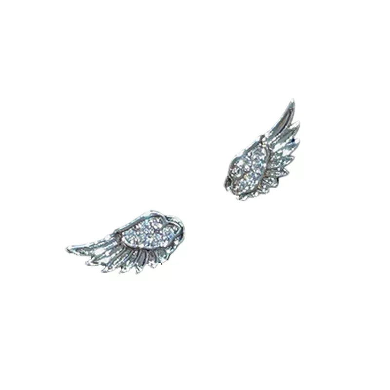 Pendientes Vintage con alas de Ángel para parejas, aretes Punk para mujer, regalo de joyería de cumpleaños