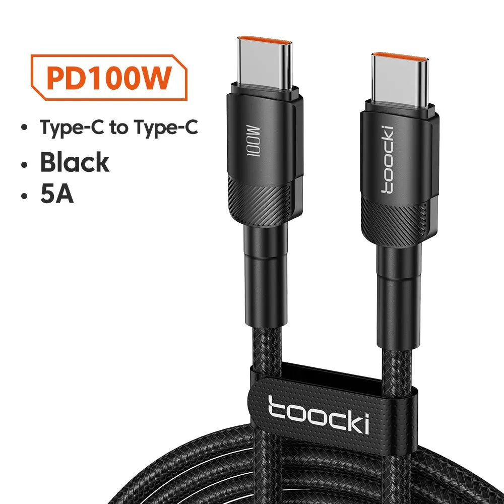Cable USB C Toocki Carga Rápida PD 100W para iPhone 15/14/13/12