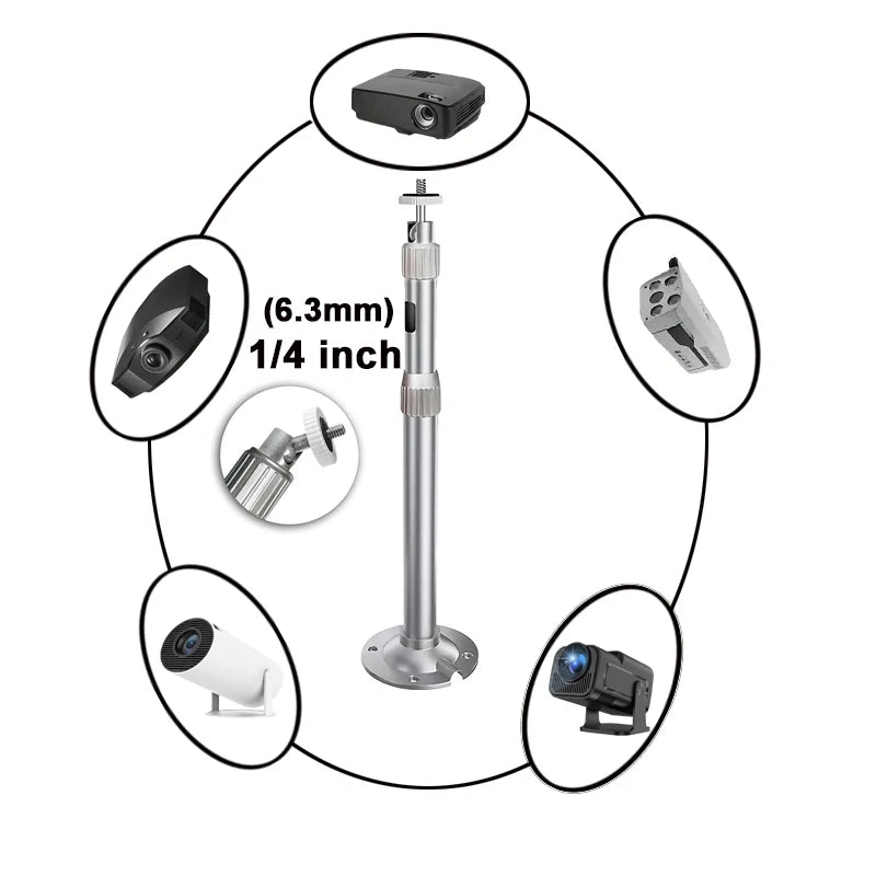 Trípode Metálico Proyector 20/40/60cm - Soporte Universal 1/4" DITONG