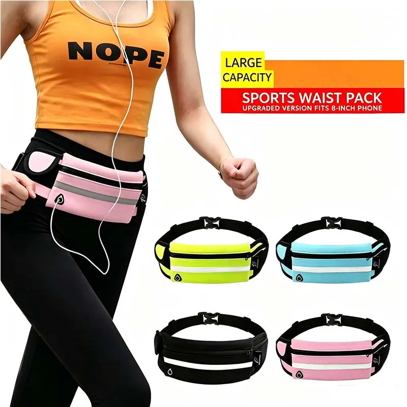 Riñonera Deportiva Unisex Impermeable con Reflectante para Correr
