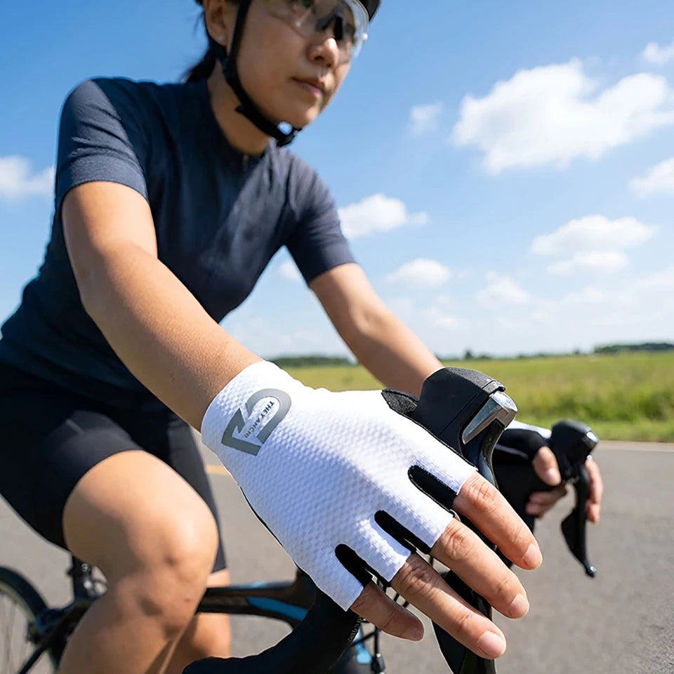 Guantes de ciclismo GTUBIKE, guantes de medio dedo a prueba de golpes, guantes cortos transpirables antichoque para bicicleta, guantes de verano de alta elasticidad