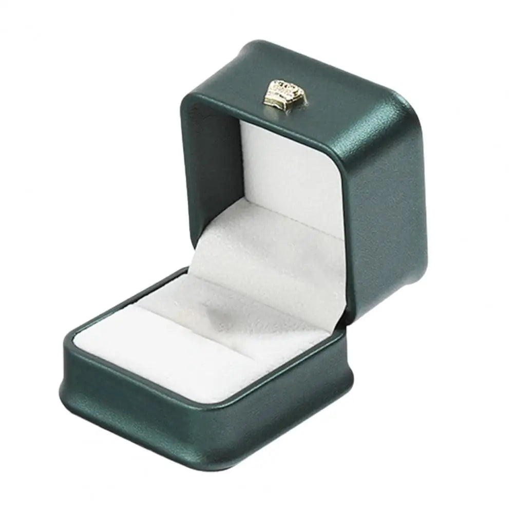 Caja de anillo de boda de compromiso, estuche cuadrado de terciopelo para joyería, soporte de exhibición, caja de anillo para pareja, caja de regalo, almacenamiento de exhibición de anillo y pendiente