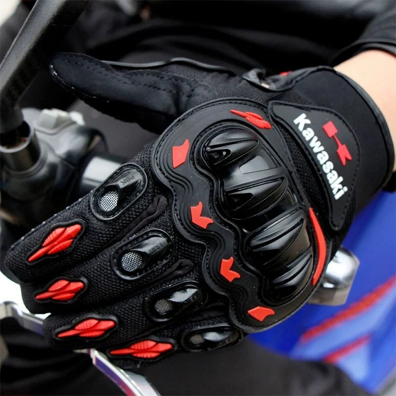 Guantes Kawasaki Dedo Completo Moto Off-Road Antideslizantes